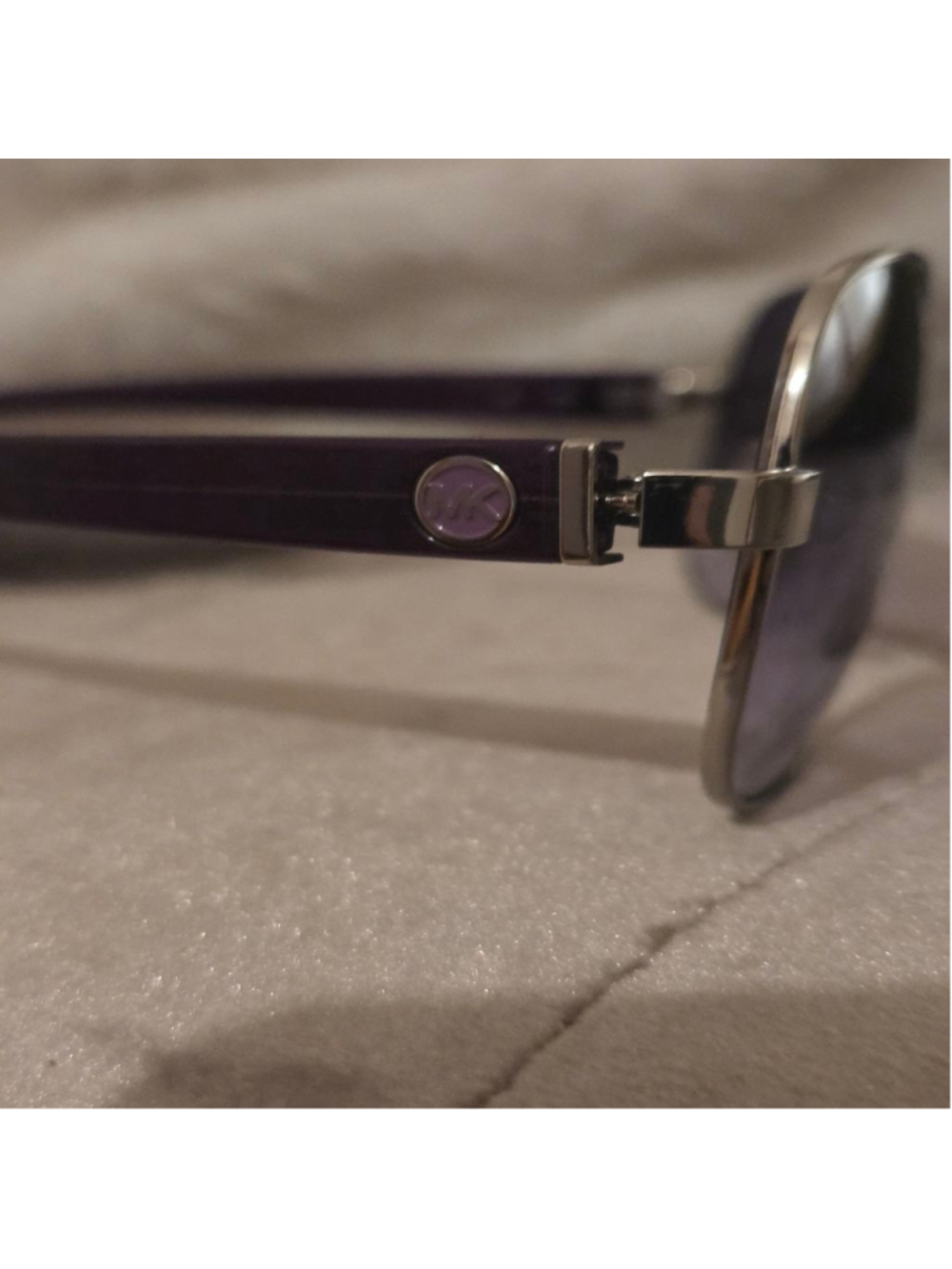 Women's Michael Kors Purple Silver Aviator Sunglasses One Size - Picture 12 of 12
